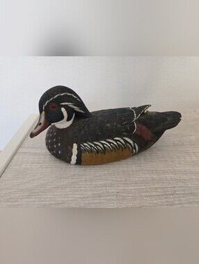 Vintage Jules A Bouillet Mallard Collection Resin Duck Decoy Shaker Prairie Shop